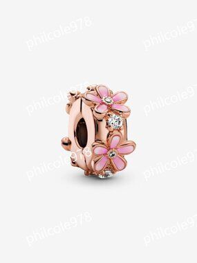 Pandora Pink Daisy Spacer Clip Charm